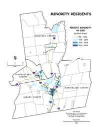 2000 Minority Residents Map